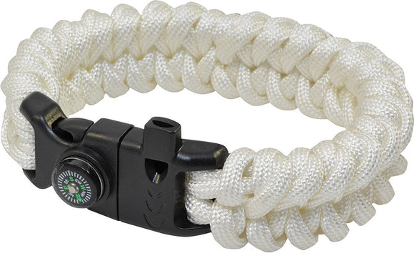 Camillus Cuda Fishing Brand Large Men's White Paracord Bracelet 18346