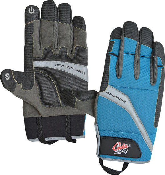 Camillus Cuda Fishing Brand Blue & Black Medium Men's Wire Wrapping Gloves 18358