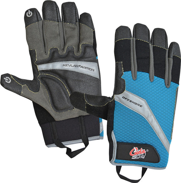 Camillus Cuda Fishing Brand Blue & Black Medium Men's Offshore Gloves 18360