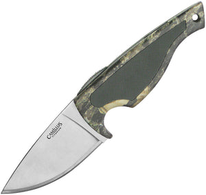 Camillus TigerSharp Camo/Gray Stainless Fixed Blade Skinning Knife 18568