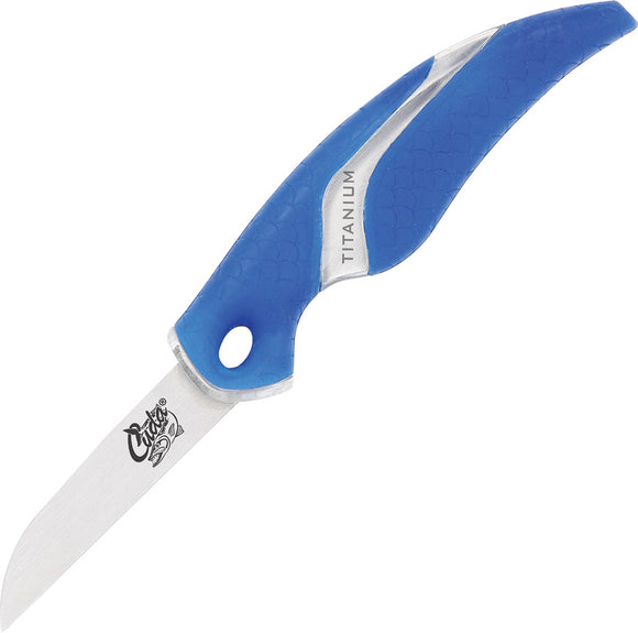 Camillus Cuda Blue Titanium 4116 Stainless Fixed Blade Bait Knife 18834