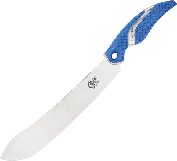 Camillus Cuda Fishing Blue 4116 Stainless Fixed Blade Butcher Knife 18843