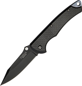 Camillus Black Carbon Fiber Folding Titanium VG-10 Stainless Pocket Knife 19051