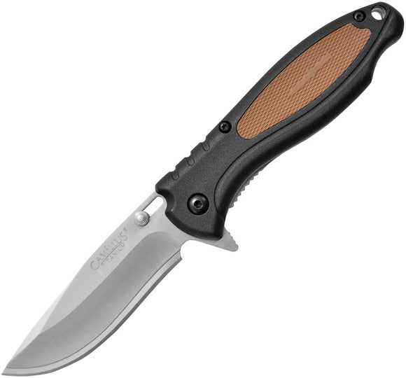 Camillus TigerSharp Linerlock Black FRN Folding Stainless Pocket Knife 19131