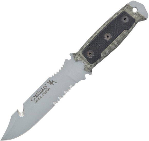Camillus SKOL Micarta 1095 High Carbon Steel Gut Hook Fixed Blade Knife 19240