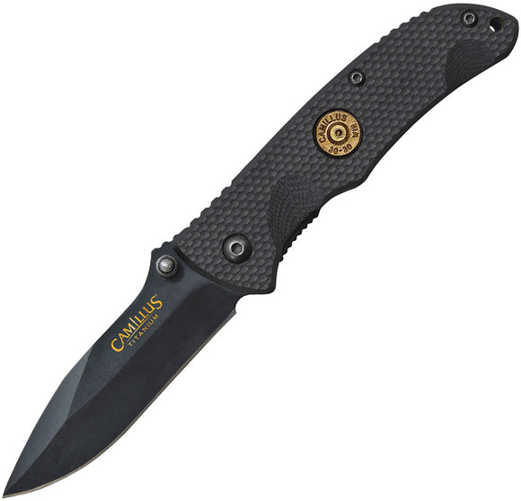 Camillus Rimfire 30-30 Linerlock Black G10 Folding AUS-8 Pocket Knfie 19470