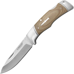 Camillus Classic Lockback Tan Micarta Folding Stainless Pocket Knife 19480