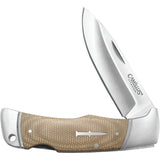 Camillus Classic Lockback Tan Micarta Folding Stainless Pocket Knife 19480