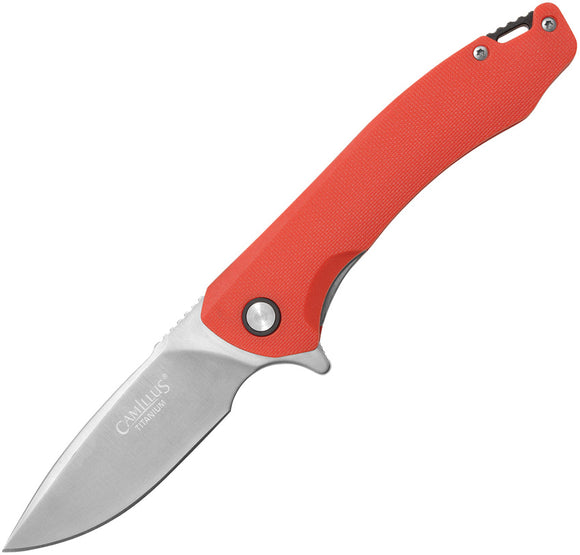 Camillus Scivik Linerlock Red GFN Folding Stainless Steel Pocket Knife 19677