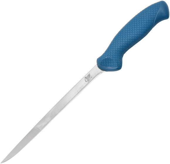 Camillus AquaTuff Fillet 9'' Blue Carbide Stainless Fixed Blade Knife 23047
