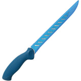 Camillus AquaTuff Fillet 7'' Blue Carbide Stainless Fixed Blade Knife 23064