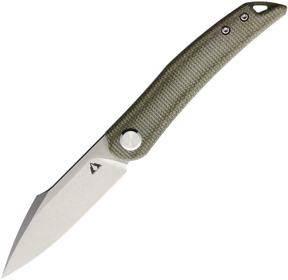 CMB Made Knives Kisame Linerlock Green Micarta Folding K110 Pocket Knife 03G