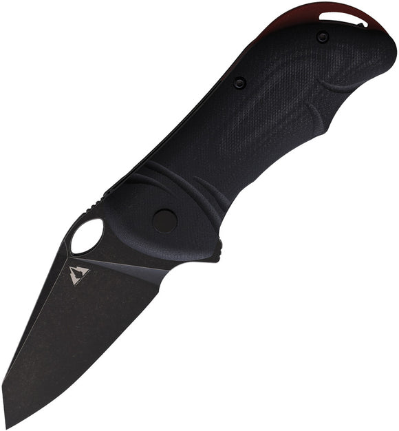 CMB Made Knives Hippo Linerlock Black G10 Folding D2 Steel Pocket Knife 05B