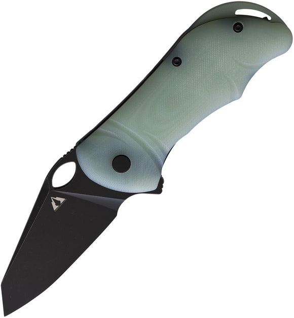 CMB Made Knives Hippo Linerlock Jade G10 Folding D2 Steel Pocket Knife 05J