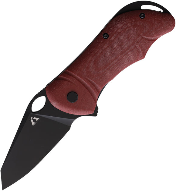 CMB Made Knives Hippo Linerlock Red G10 Folding D2 Steel Pocket Knife 05R