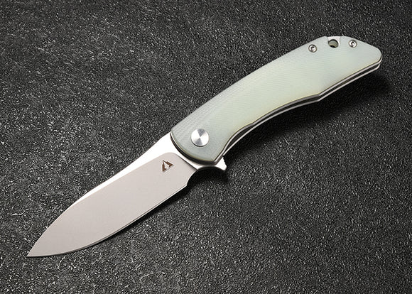 CMB Made Knives Blaze Linerlock Jade G10 Folding D2 Steel Pocket Knife 06J