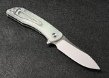 CMB Made Knives Blaze Linerlock Jade G10 Folding D2 Steel Pocket Knife 06J