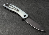 CMB Made Knives Blaze Linerlock Jade G10 Black D2 Steel Folding Pocket Knife 06T