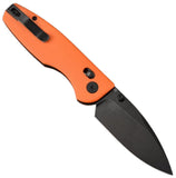 CMB Made Knives Predator Pocket Knife Orange G10 Folding Black D2 Blade 08GB