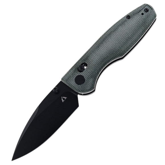 CMB Made Knives Predator Green Micarta Folding Black 14C28N Pocket Knife 08LB
