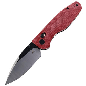 CMB Made Knives Predator Red Micarta Folding Two-Tone 14C28N Pocket Knife 08RS
