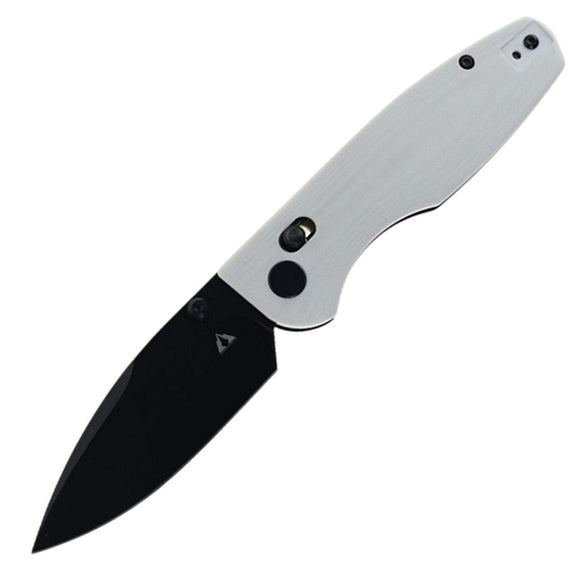CMB Made Knives Predator White G10 Folding Black 14C28N Pocket Knife 08WB