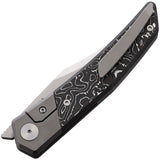 CMB Made Knives Zetsu Pocket Knife Framelock CF & Silver Folding Bohler M390 09S