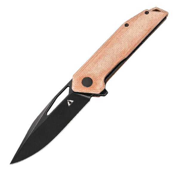 CMB Made Knives Lurker Pocket Knife Linerlock Brown Micarta Folding D2 Steel 10A