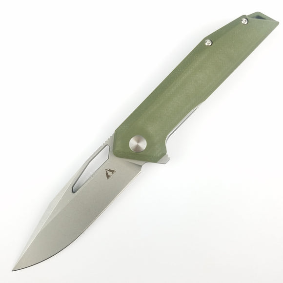 CMB Made Knives Lurker Pocket Knife Linerlock Green G10 Folding D2 Steel 10C