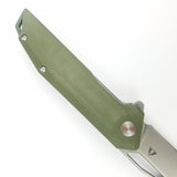 CMB Made Knives Lurker Pocket Knife Linerlock Green G10 Folding D2 Steel 10C