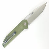 CMB Made Knives Lurker Pocket Knife Linerlock Green G10 Folding D2 Steel 10C