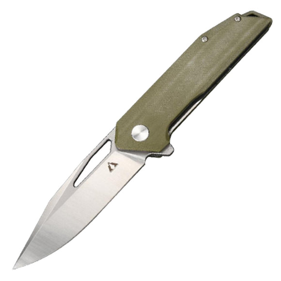 CMB Made Knives Lurker Pocket Knife Linerlock Green G10 Folding D2 Satin 10G