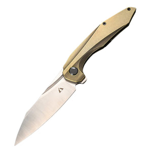 CMB Made Knives Dagon Pocket Knife Framelock Bronze Titanium Folding M390 11C