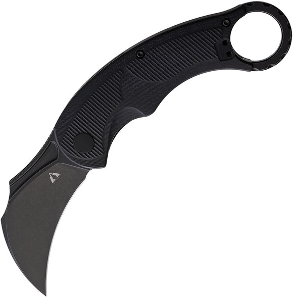 CMB Made Knives Falcon Linerlock Black G10 Folding AUS-10 Pocket Knife C01B