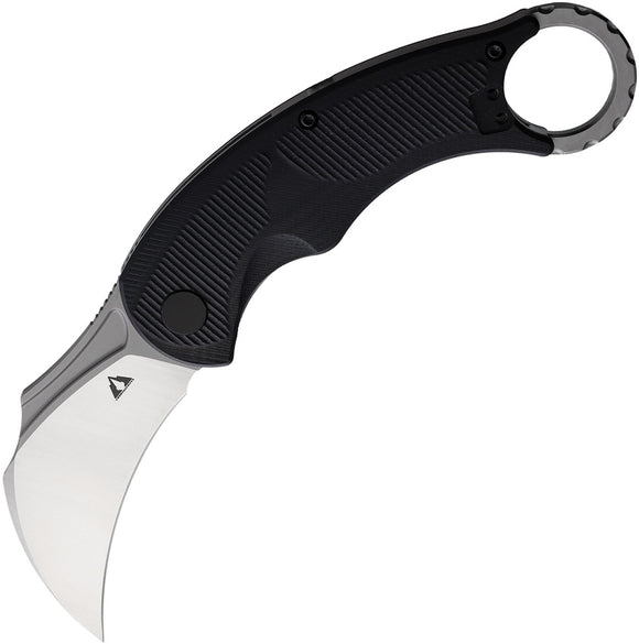 CMB Made Knives Falcon Linerlock Black G10 Folding Satin AUS10 Pocket Knife C01C