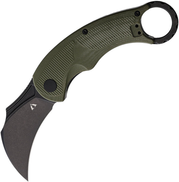 CMB Made Knives Falcon Linerlock Green G10 Folding AUS-10 Pocket Knife C01G