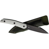 CMB Made Knives Kisame White G10 14C28N Fixed Blade Knife w/ Sheath FB01B