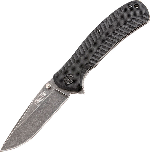 Coleman Linerlock Black G10 Folding Stainless Drop Point Pocket Knife N1002