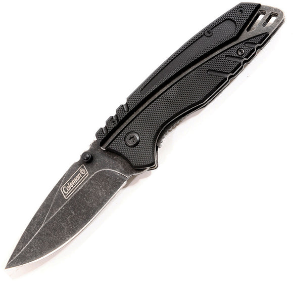 Coleman Linerlock A/O Black G10 Folding Stainless Drop Point Pocket Knife N1009