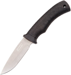 Coleman Gripp Black Stainless Drop Point Fixed Blade Knife w/ Sheath NRBR002