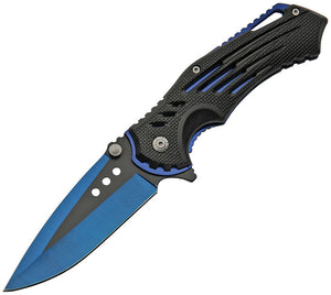 China Made Linerlock A/O Blue Assisted Folding Knife 300437bl