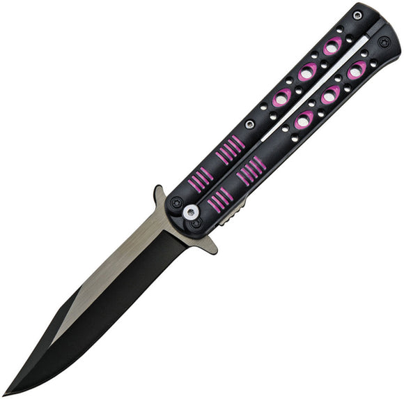 China Made Fly Linerlock A/O Pink Assisted Folding Knife 300514pk