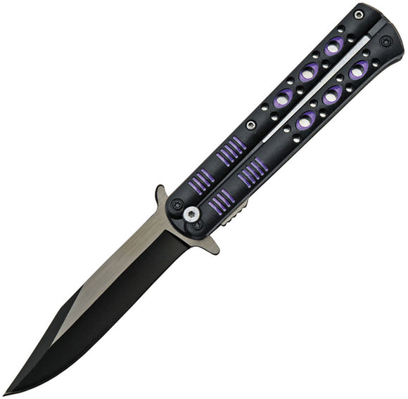 China Made Fly Linerlock A/O Purple Assisted Folding Knife 300514pu