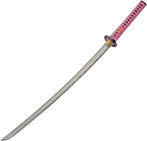 Rainbow Taffy Katana Pink Wrapped 1045 Carbon Steel Sword w/ Scabbard – Atlantic Knife Company