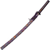 Growling Dragon Katana Purple Wrapped 1045 Carbon Steel Sword w/ Scabbard 926995