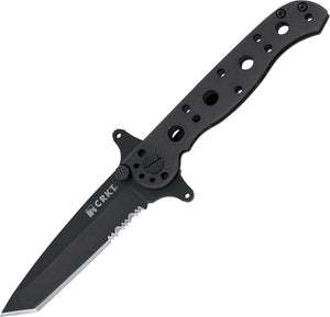 CRKT M16 Tanto Framelock Black Oxide Handle Folding Serrated Blade Knife 10KSF  -On Sale