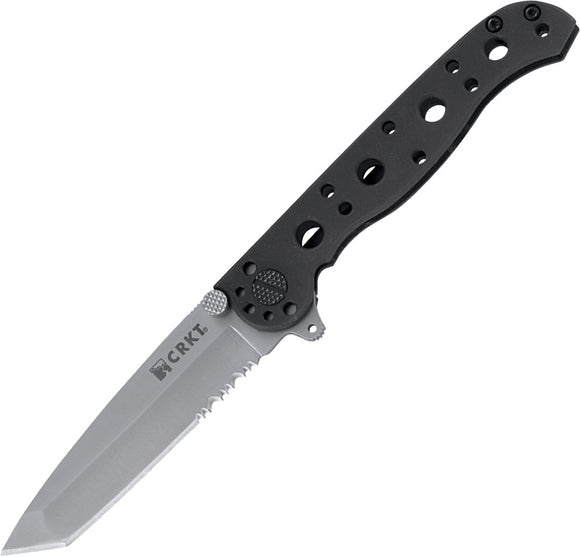 CRKT M16 Tanto Framelock Folding Serrated Blade Black Oxide GRN Handle Knife 10S