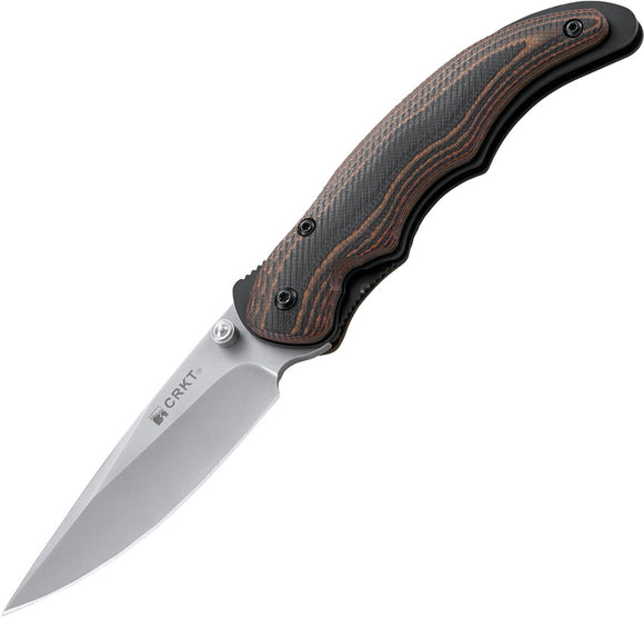 CRKT Endorser Linerlock Bead BI A/O Drop Pt Folding Blade G10 Handle Knife 1105