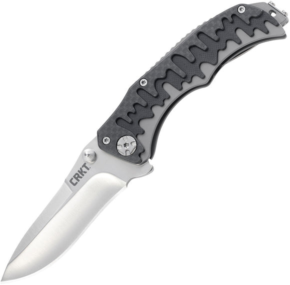 CRKT Drip Tighe Framelock A/O Folding Blade Gray Titanium Coat Handle Knife 1190