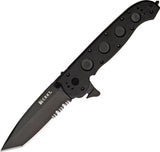 CRKT M16-14 Law Enforcement Folding Tanto Blade Black GRN Handle Knife 14ZLEK